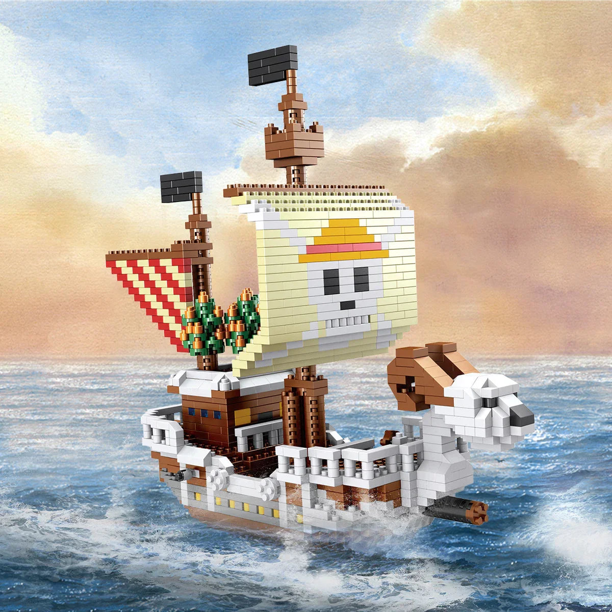 DIY Navigation Schiff Bauklötze Spielzeug, Piratenschiff Dekoration Bildungs Spielzeug, Geschenke für Jungen und Mädchen