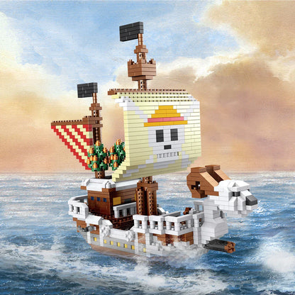 DIY Navigation Schiff Bauklötze Spielzeug, Piratenschiff Dekoration Bildungs Spielzeug, Geschenke für Jungen und Mädchen