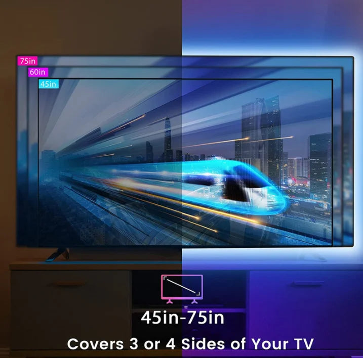 USB LED Nachtlichtstreifen - DC5V, SMD 3528, 50CM 1M 2M 3M 4M 5M Längen, mit USB-Anschluss für TV, PC, Laptop