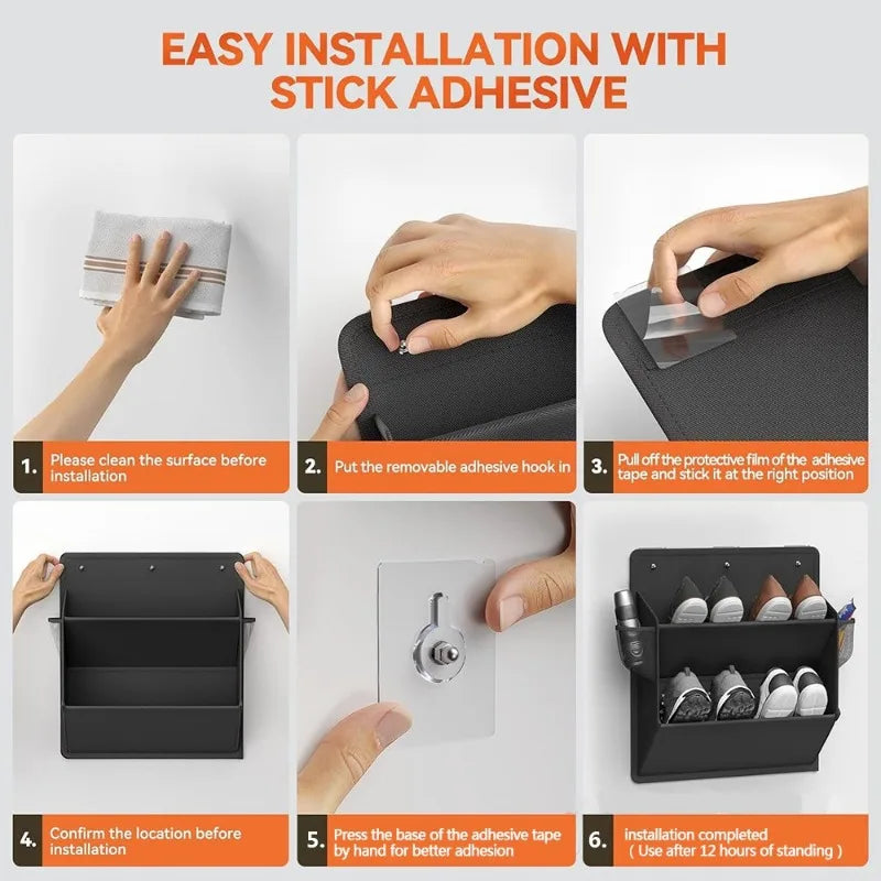 Frendorf | BelloSpace | Tür-Schuhregal | Stabiler Edelstahlrahmen | Klebefix-Technologie