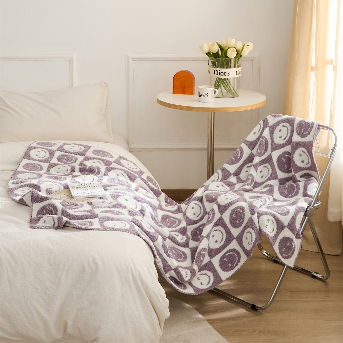 Smiley Kariert Decke