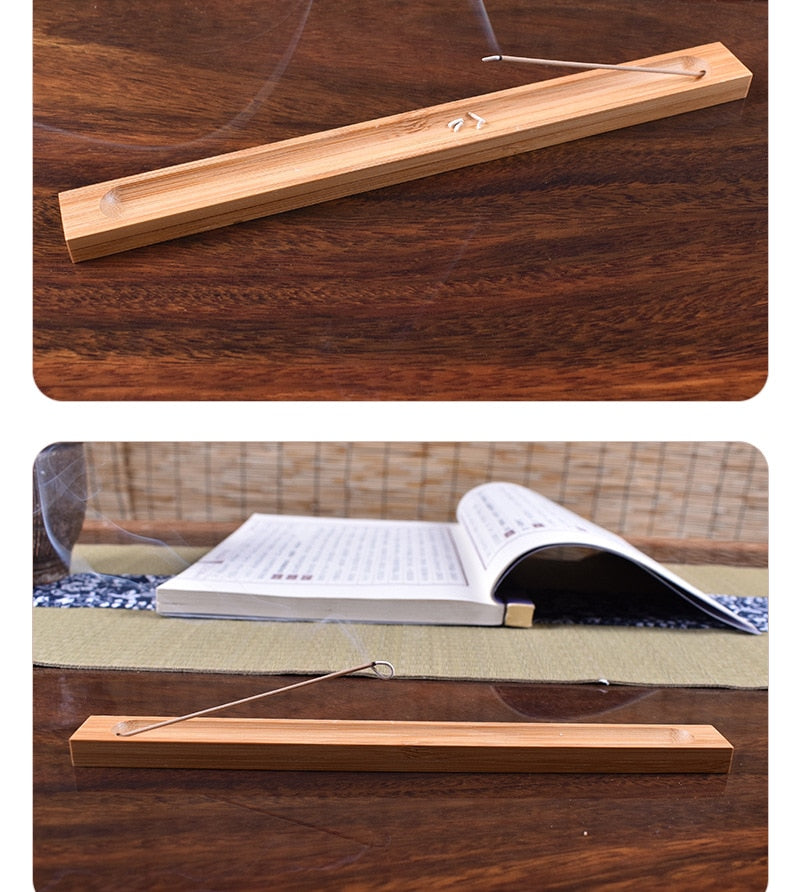 Sandelholz Basis Holz Räucherstäbchen Halter - 23cm Linie Räuchergefäß für Wohnkultur und Aromatherapie