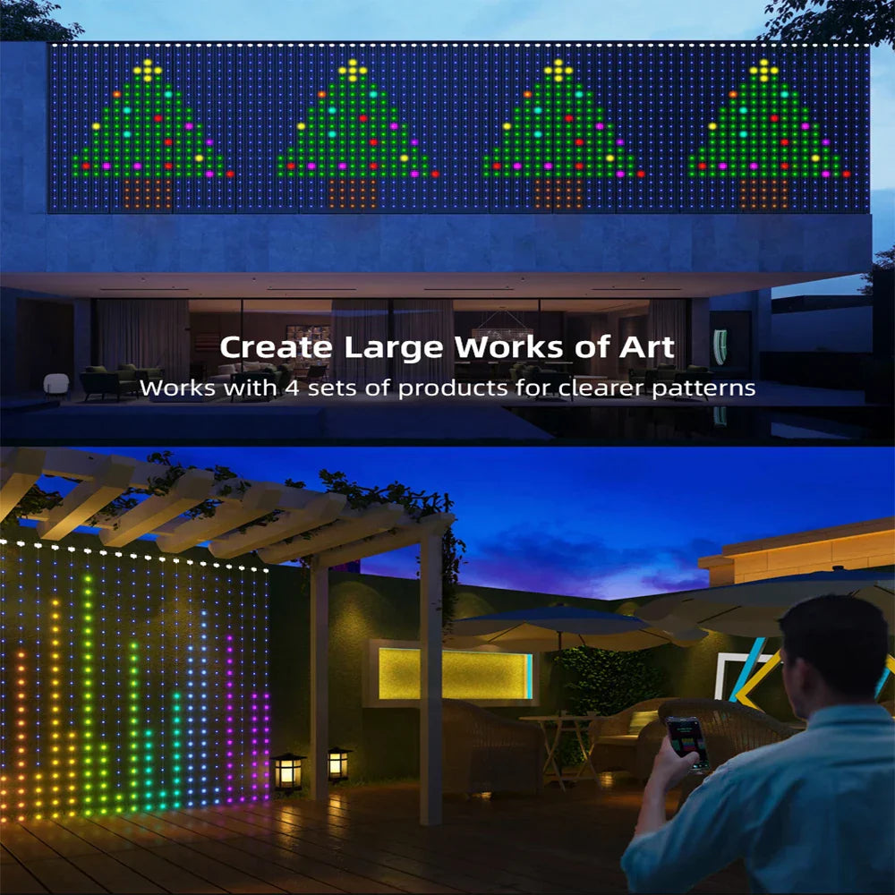 Frendorf | Musikalische RGB Vorhang Girlande LED Fensterlichter