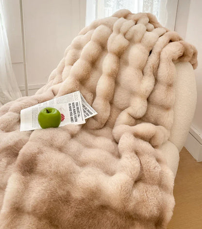 Frendorf | PlushGlow Flauschige Kuscheldecke aus Kunstfell | Weich & Luxuriös | Perfekt für Bett & Sofa