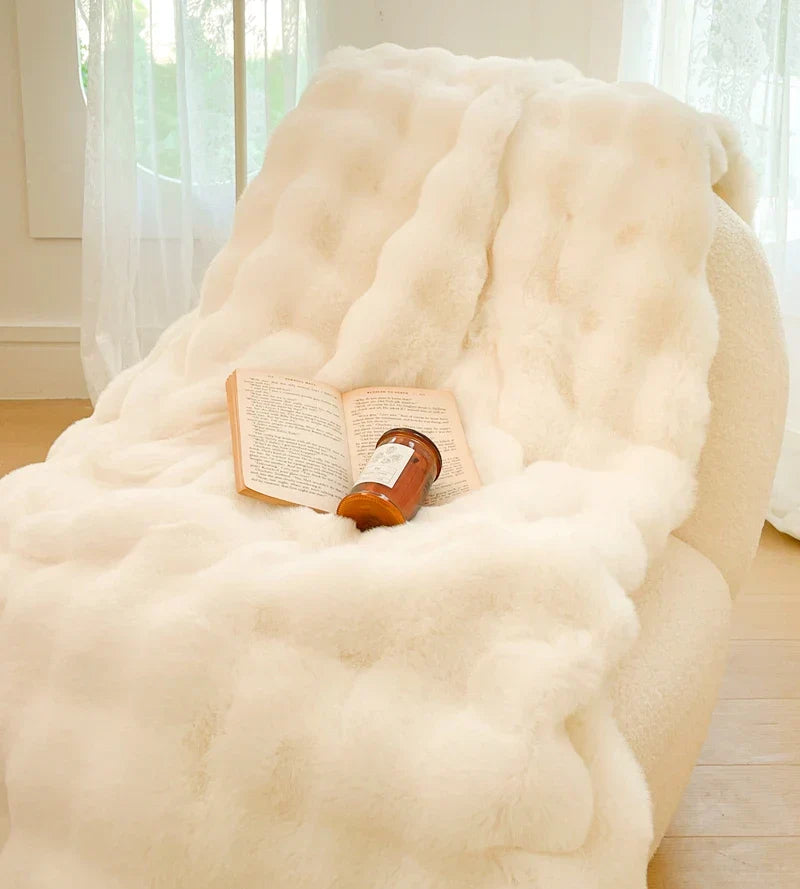 Frendorf | PlushGlow Flauschige Kuscheldecke aus Kunstfell | Weich & Luxuriös | Perfekt für Bett & Sofa