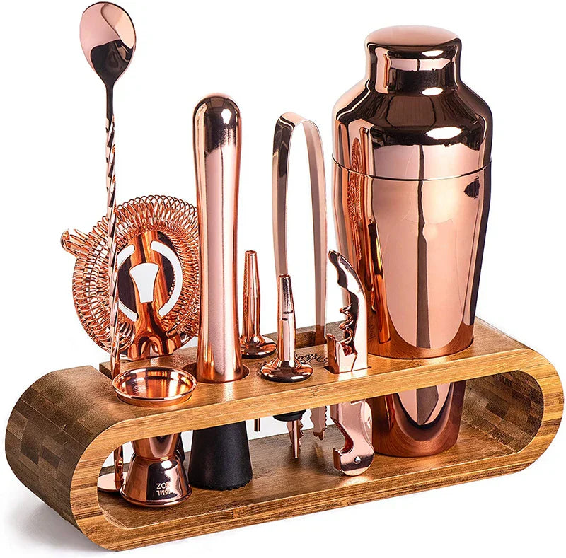 Frendorf | MixArt Metallisches Bar-Set | Elegantes Cocktail- und Barkeeper-Set | Perfekte Getränke leicht gemacht