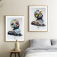 FI Formel 1 Rennhelm 2023 Saison Meisterschaft Team Bewegung Wandkunst Leinwandbild Nordisches Poster Wohnzimmer Dekor
