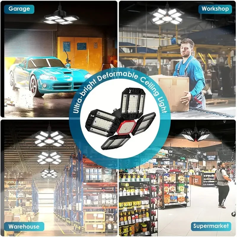 Frendorf | FlexiBeam | LED Deckenleuchte | Verstellbare Lichtpaneele | Für Werkstatt & Garage