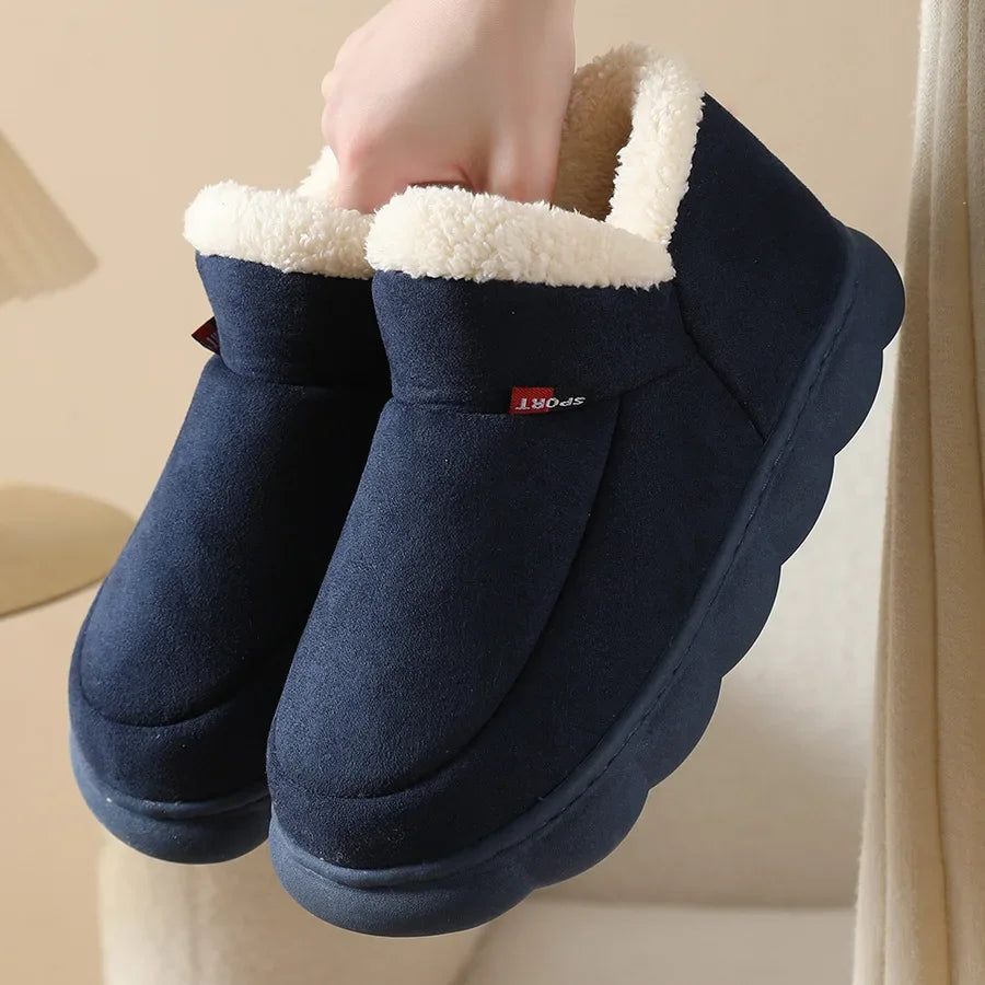 Frendorf | Winter Warme Dicke Pantoffeln | Komfortable Indoor Hausschuhe