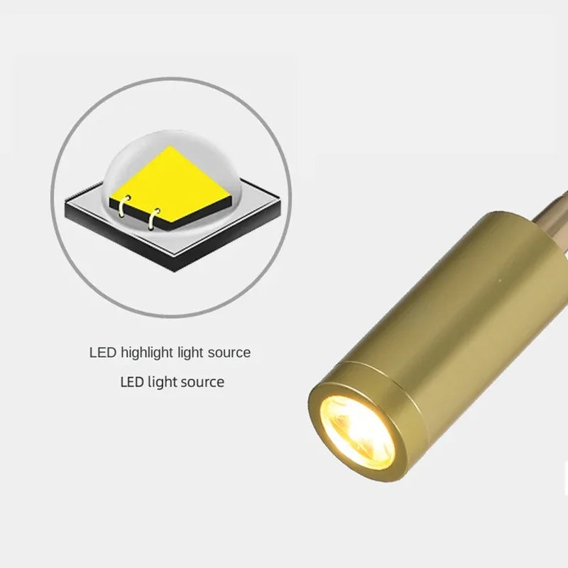 Vielseitige LED-Wandleuchte: Modern, Flexibel, Perfekt zum Lesen im Bett