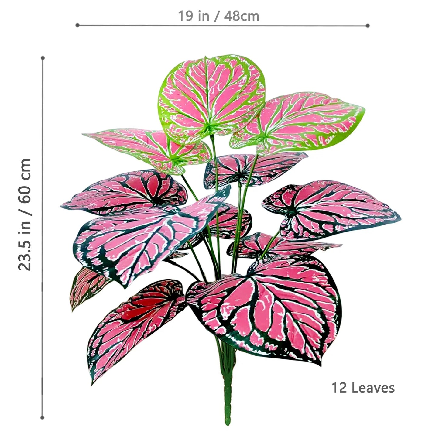 Frendorf | 105 cm Künstliche Pink Fairy Taro & Monstera Blätter – Seidentradieschen & Callalilien Dekor für Zuhause, Büro und Jubiläumsfeiern – Boden Display