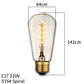 Dimmbar Edison Glühbirne (40W, E27 Sockel) - Vintage Stil Fadenlampe für Retro-Beleuchtung Vintage Edison Lampe Retro Licht