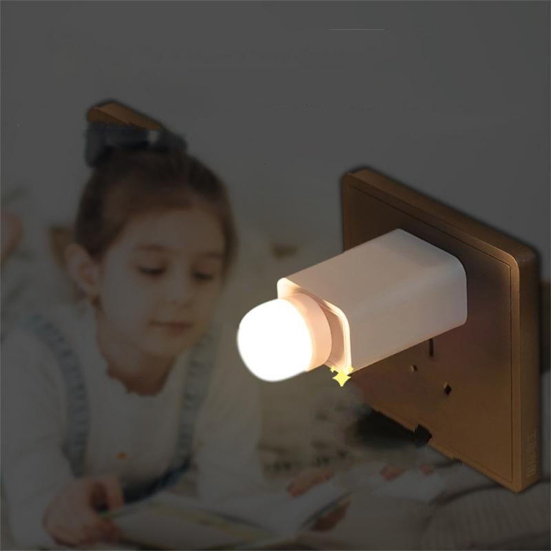 Mini-USB-Nachtlicht: LED-Lampe mit USB-Stecker und Powerbank-Aufladung zum Lesen und Augenschutz