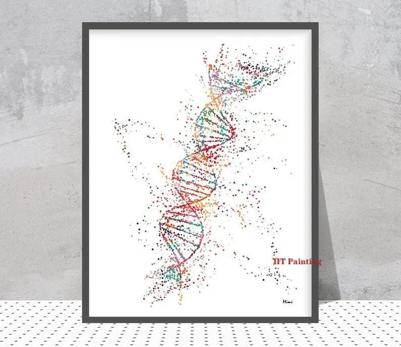 DNA-Genetic-Code-Poster, Einzelhelix-Baumdesign-Leinwandmalerei-Poster für die Wohnkultur Wohnzimmer-Wandkunst für das Schlafzimmer