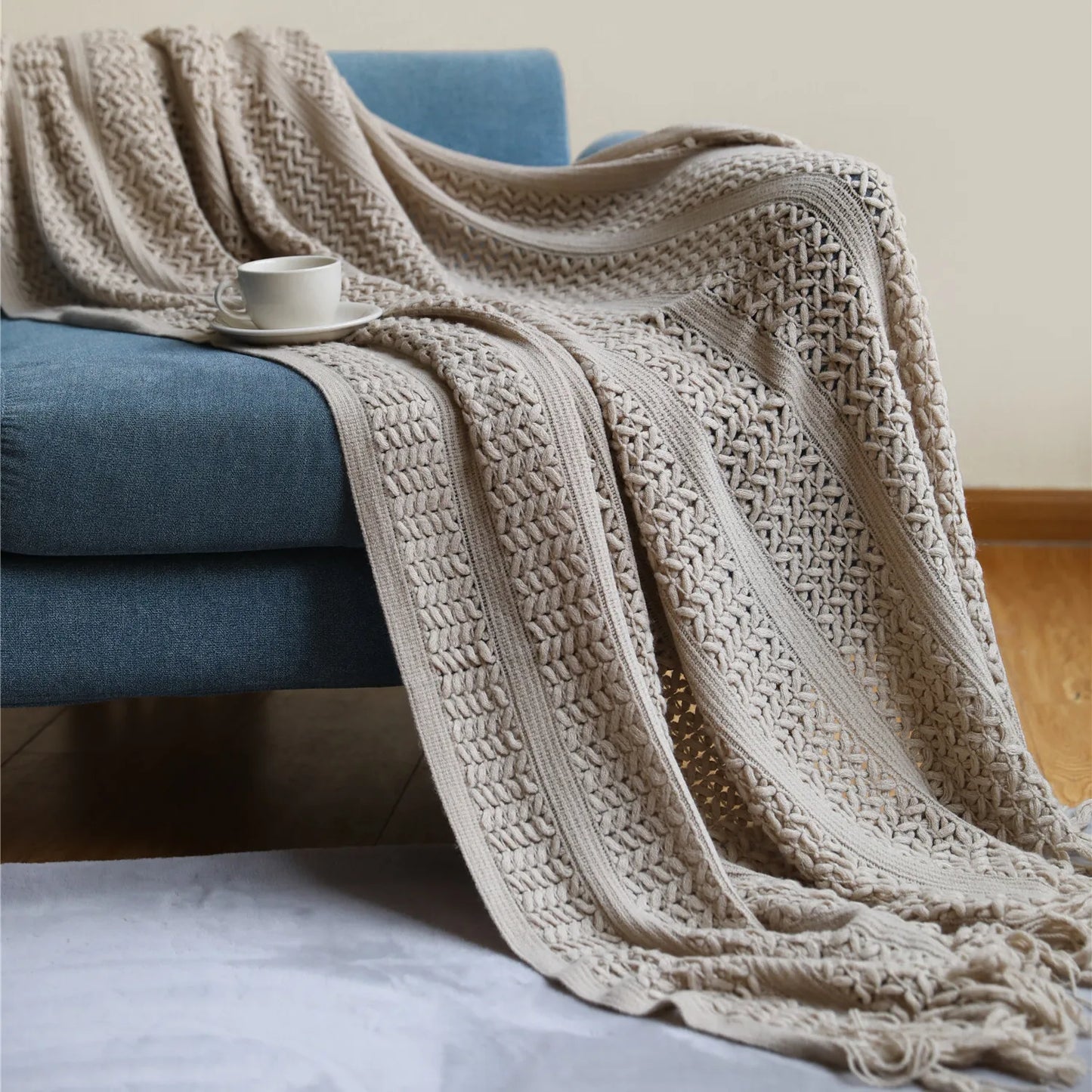 Sofa Wurfdecke mit Quasten Nap
