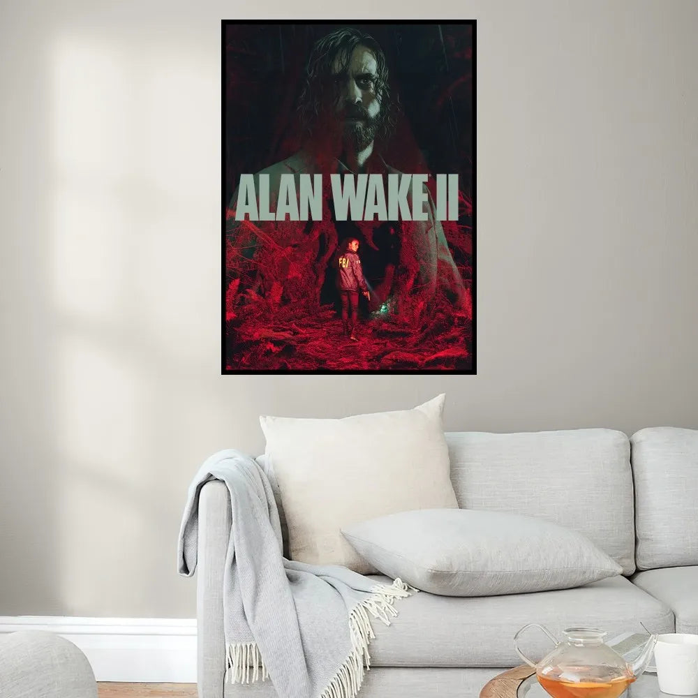 Spiel Alan W-Wake 2 Poster Drucke Wandmalerei Schlafzimmer Wohnzimmer Dekoration Büro Klein
