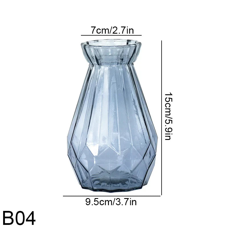 Transparente einfache Glas-Blumenvase, kleine frische Blumentopf, Aufbewahrungsflasche, Zuhause, Wohnzimmer, Dekoration, Ornamente, Blumenarrangement
