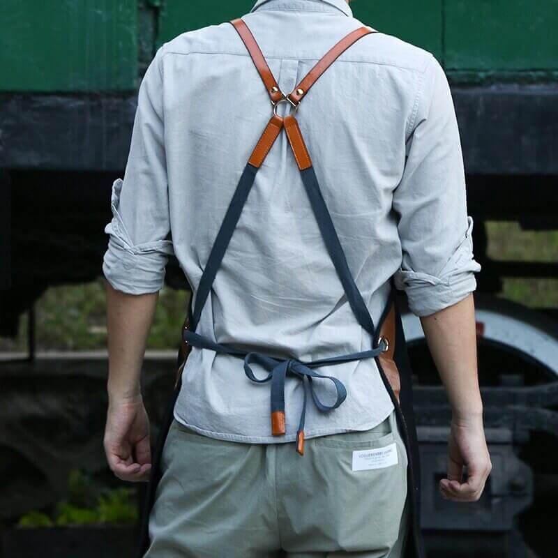Premium Leder Riemen Schürze