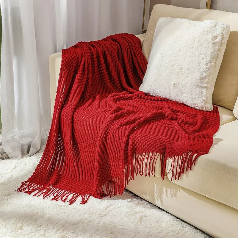 Nordic Style Dick Gestrickte Decke