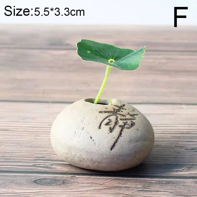 Frendorf | Vaseona Kreative Vase aus Steinzeug | Dekorative Blumen-Vase | Hydroponischer Pflanzentopf | Zen-Stil für Zuhause & Büro