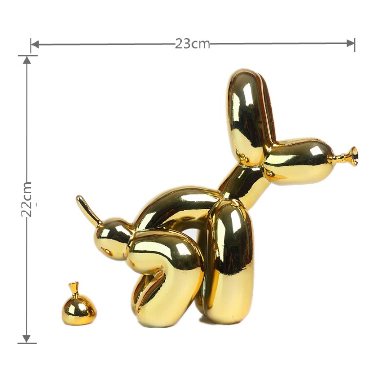 Balloon Dog Sculpture, Balloon Art Statue, Mini Collectible Figurine, Home Decoration, Resin Figure, Desk Accessories, Room Decoration