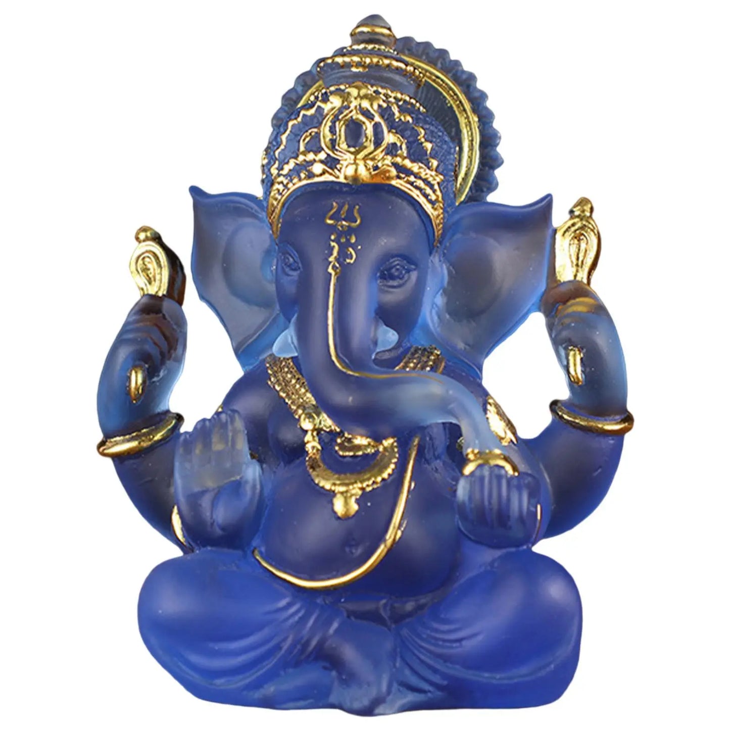 Seltene farbige semi-transparente Ganesh-Statuen für Glück in Ihrem Zuhause