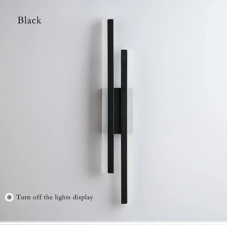 Moderne LED-Wandlampe: Schwarz/Gold Acryl Raumdekoration Licht