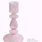 Pink Glass Taper Kerzenhalter