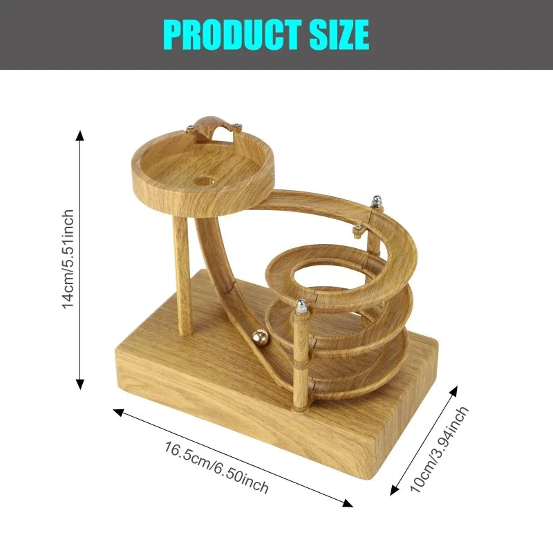 Frendorf | Holz Perpetual Spiral Motion Kinetic Ball Roller Wissenschaftsspielzeug