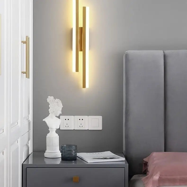 Moderne LED-Wandlampe: Schwarz/Gold Acryl Raumdekoration Licht