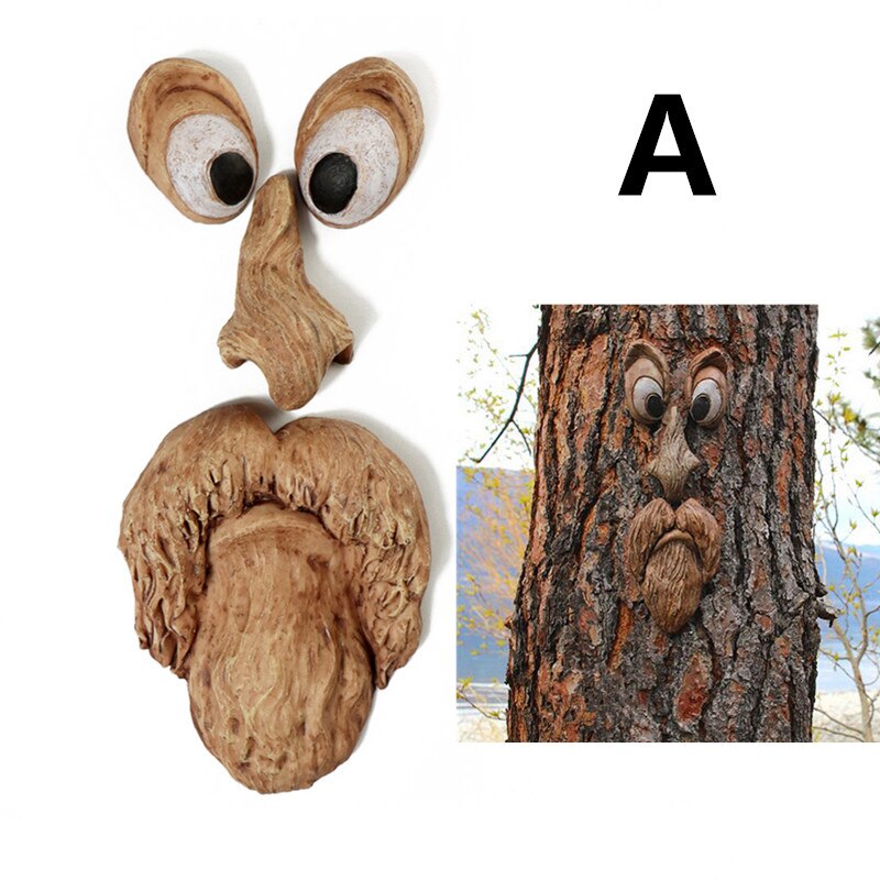 Augen der Natur: Baumgesicht Vogelfutterstation