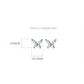 Frendorf | 925 Sterling Silver Romantische Mini Schmetterling Weiße Zirkon Stecker Ohrringe für Frauen Schicke Hochzeits Piercing Schmuck Geschenk