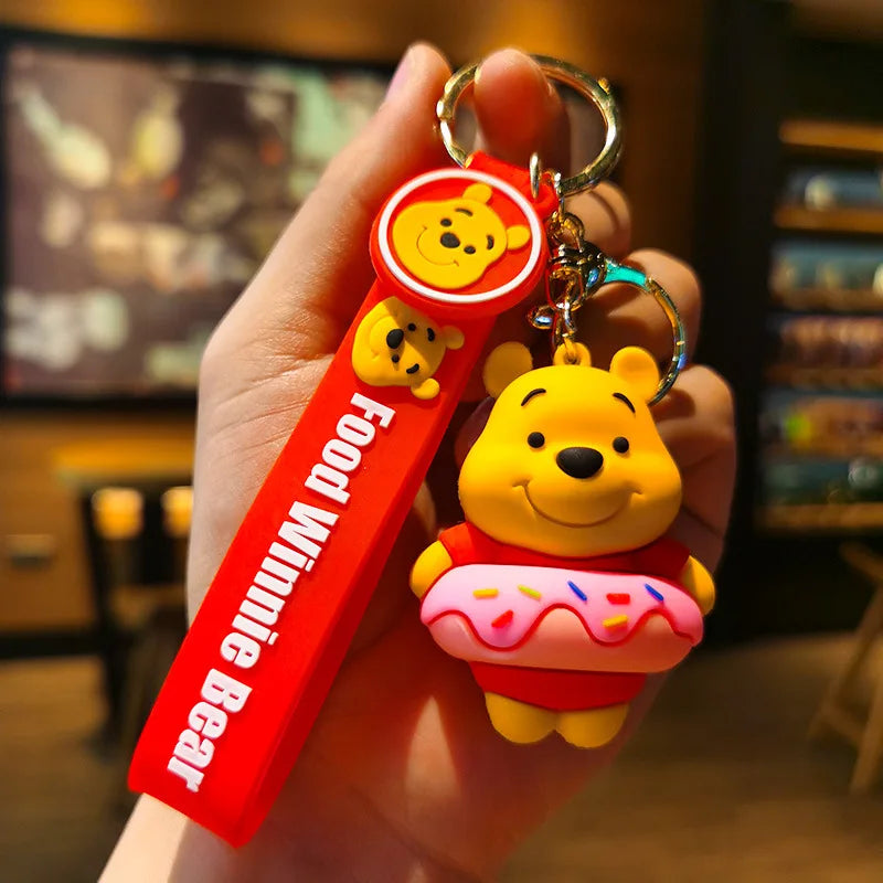 Anime Disney Schlüsselanhänger - Süßer Mickey Mouse, Minnie, Lilo und Stitch Cartoon Schlüsselring, Ornament und Autoanhänger, Perfekte Geschenke für Kinder