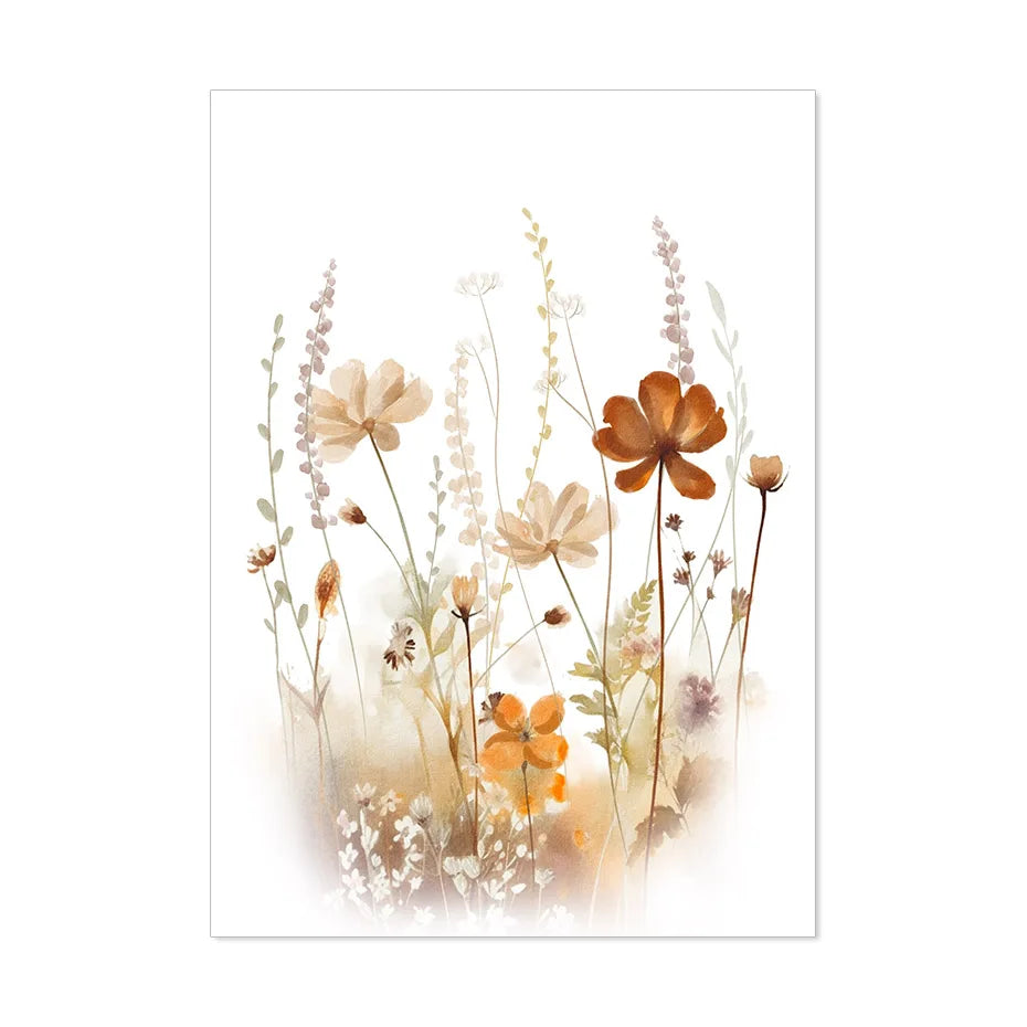 Frendorf | ArtisBloom Botanisches Aquarell Poster | Leinwanddruck mit Blumen & Blättern | Wandkunst für Wohnzimmer & Heimdekoration