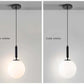 Mid-Century Modern Glas Ball Pendelleuchte