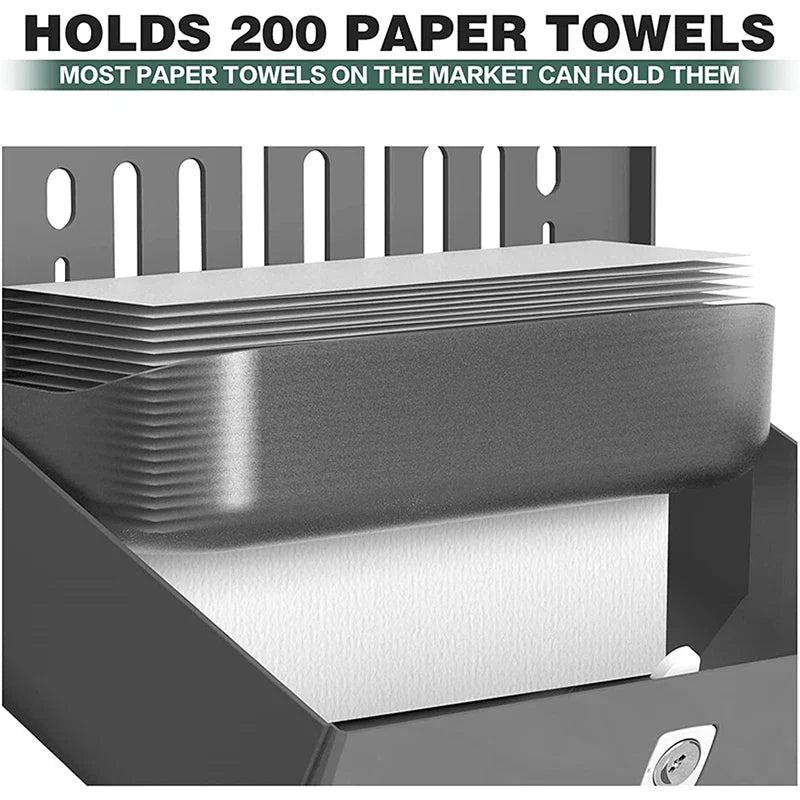 interhasa! Druckfreie Papierhandtuchspender: Wandmontierter Gewebehalter für Badezimmer-Toilette - Bequeme Papierhandtuchlagerung