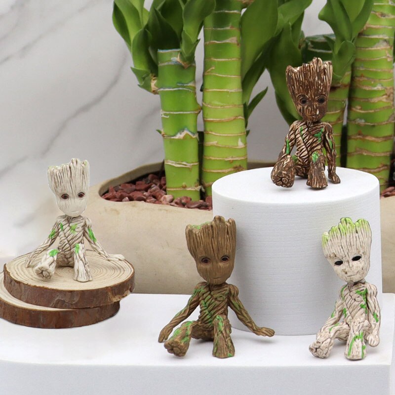 Cartoon Groot Miniaturfigur: Verspielte Bürodekoration
