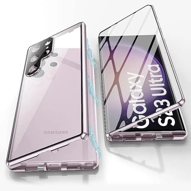 Frendorf | Metall Aluminiumlegierung 360 Hülle mit Sicherheitsverschluss für Samsung Galaxy S24-S23 Serie