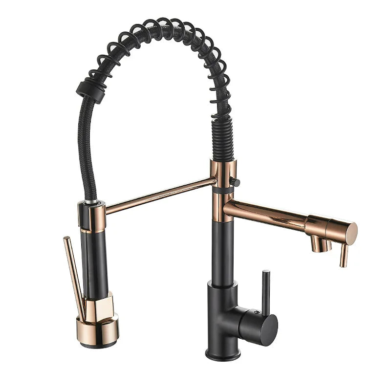 Frendorf | FlowSelect Wasserhahn mit Doppel-Auslauf | Modernes Design | Multifunktionaler Küchenarmatur | Hochwertige Materialien