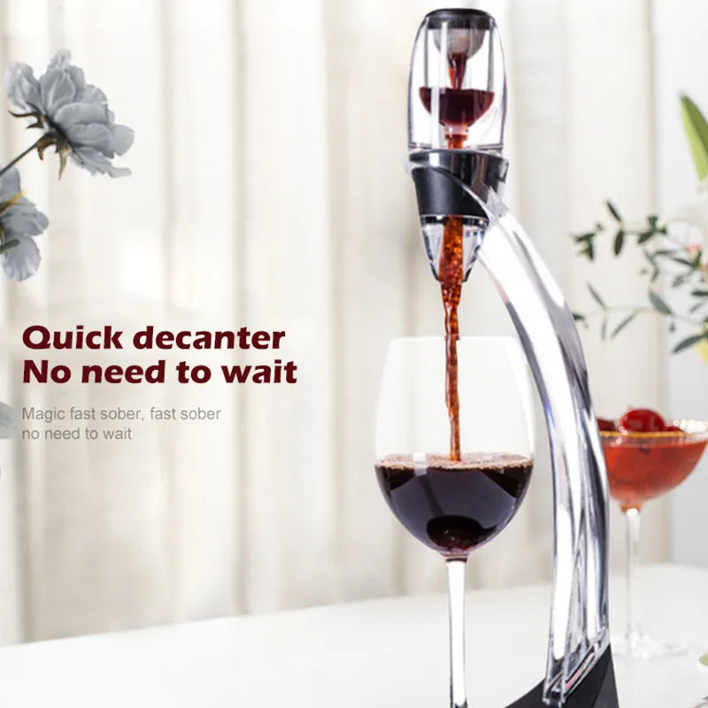 Weinbelüfter, Dekanter, Ausgießer, Set mit Filtern, Luftreiniger, Standdiffusor, Luftbelüfter, Sieb, Belüfter, Wein für die Esszimmerbar