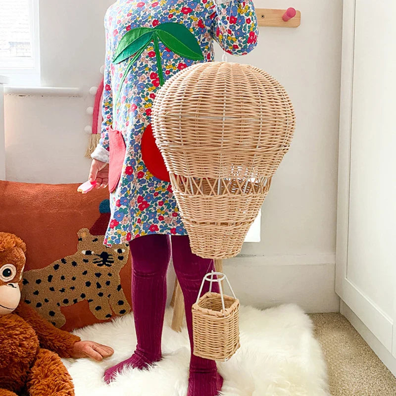 Handgefertigtes Rattan Woven Luftballon Mobile Ornament