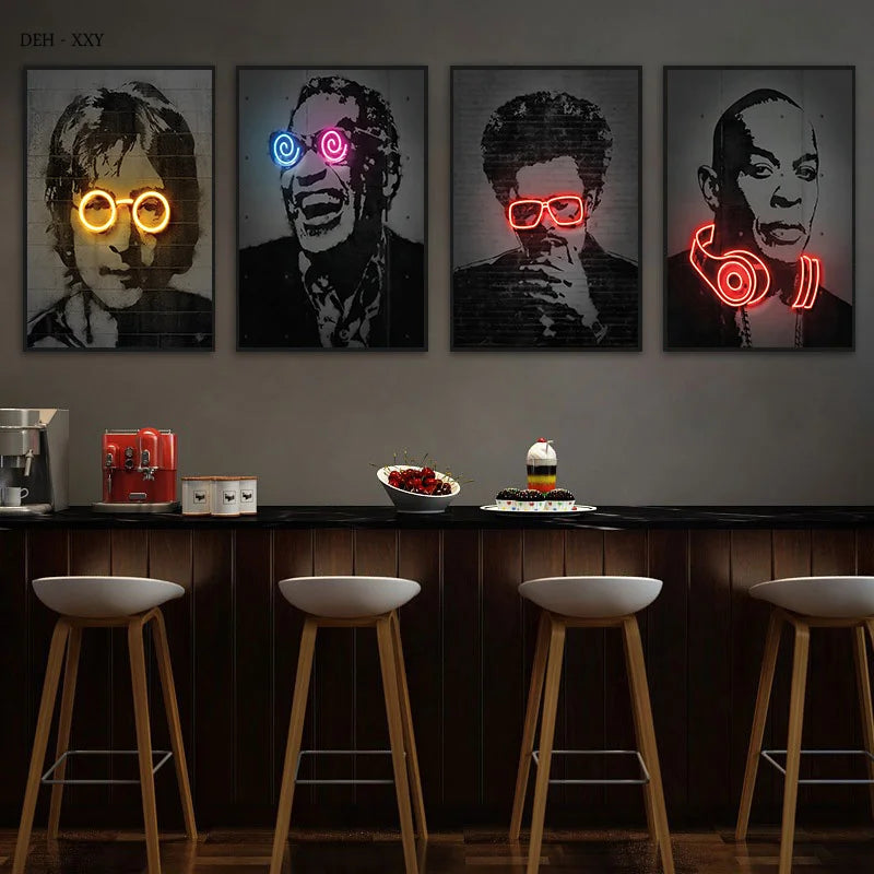 Hip Hop Sänger Abstrakte Wandkunst Gemälde