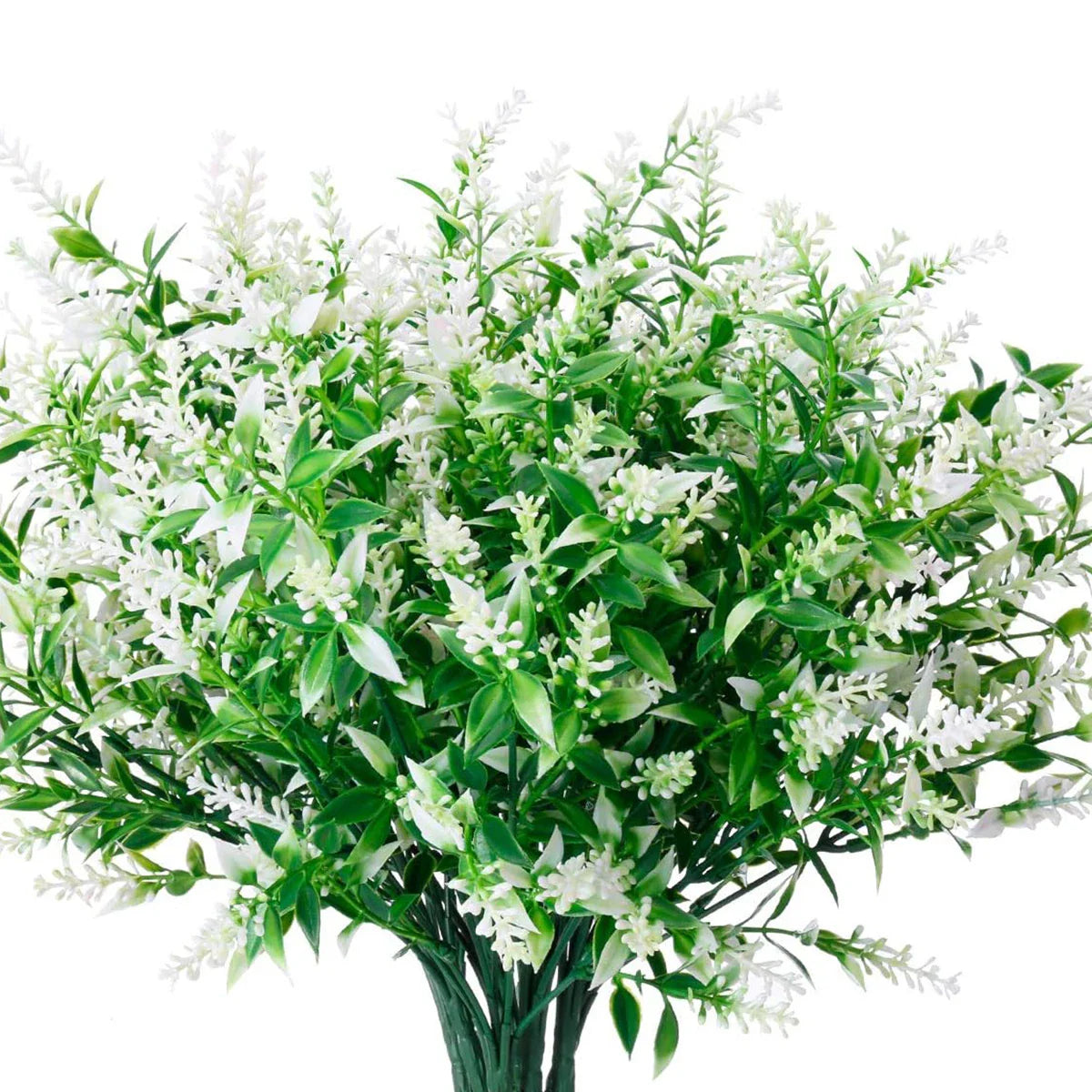 Frendorf | 12 Stück künstliche Lavendel-Pflanzen – UV-beständig, farbecht verblasst, Kunstblumen für Hochzeit, Zuhause, Weihnachtskranz und Außengarten Dekoration