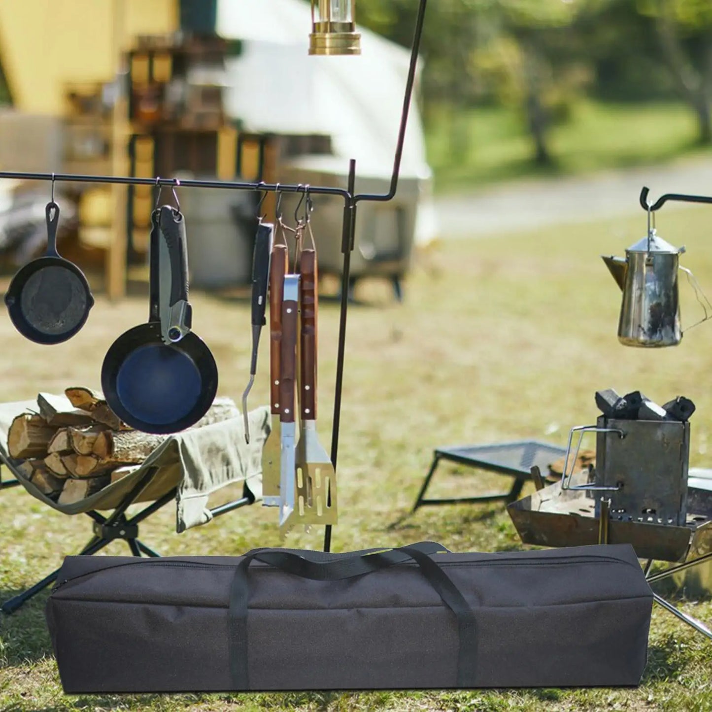Wasserfestes Oxford-Stoff Zeltstocktasche: Multifunktionaler Camping-Organizer mit Griff zur Aufbewahrung - Ideales Trekkingstock-Zubehör
