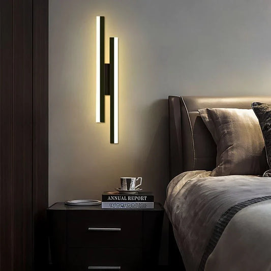 Moderne LED-Wandlampe: Schwarz/Gold Acryl Raumdekoration Licht