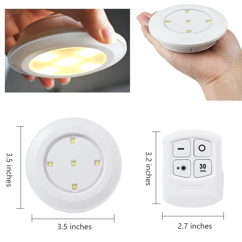 Dimmbare LED-Unterbauleuchte mit Touch- und Fernbedienung für Kleiderschrank, Weinkabinett, Küche