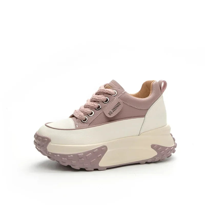 Frendorf | 7 cm Plateau-Keilsneakers aus Leder