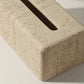 Frendorf | Travertino Faux Travertine Taschentuchhalter | Elegante Badezimmer-Deko | Praktisch & Stilvoll