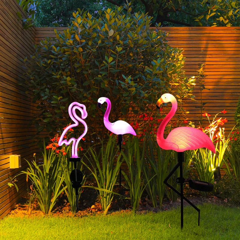 Frendorf |  Glowingo - Bunte Solarlampe in Flamingoform