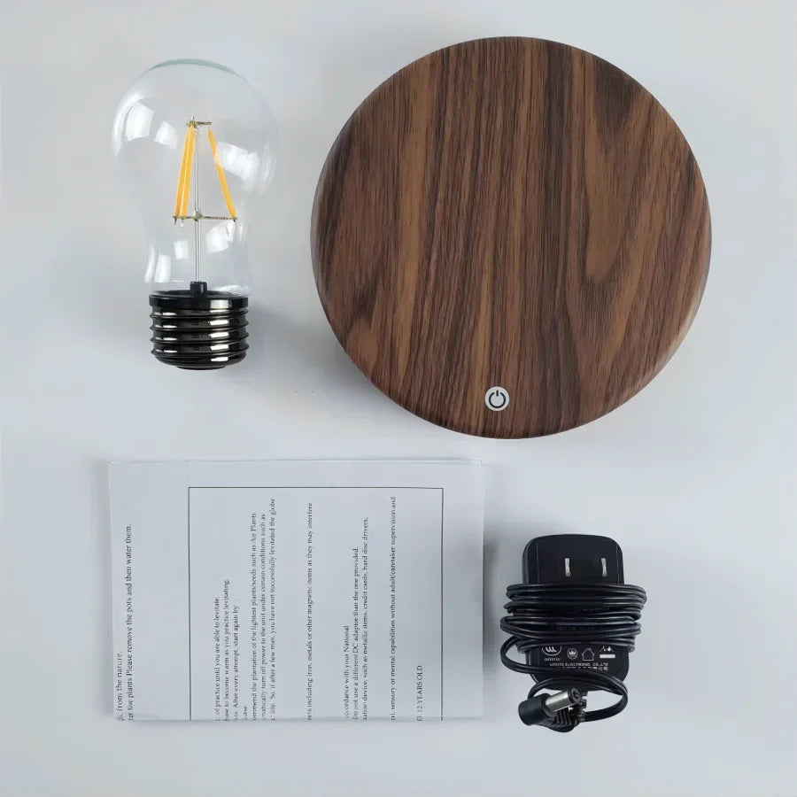 Frendorf | LumoFloat Schwebende LED Glühbirne | Magnetische Tischlampe | Modernes Design | Dekoratives Highlight
